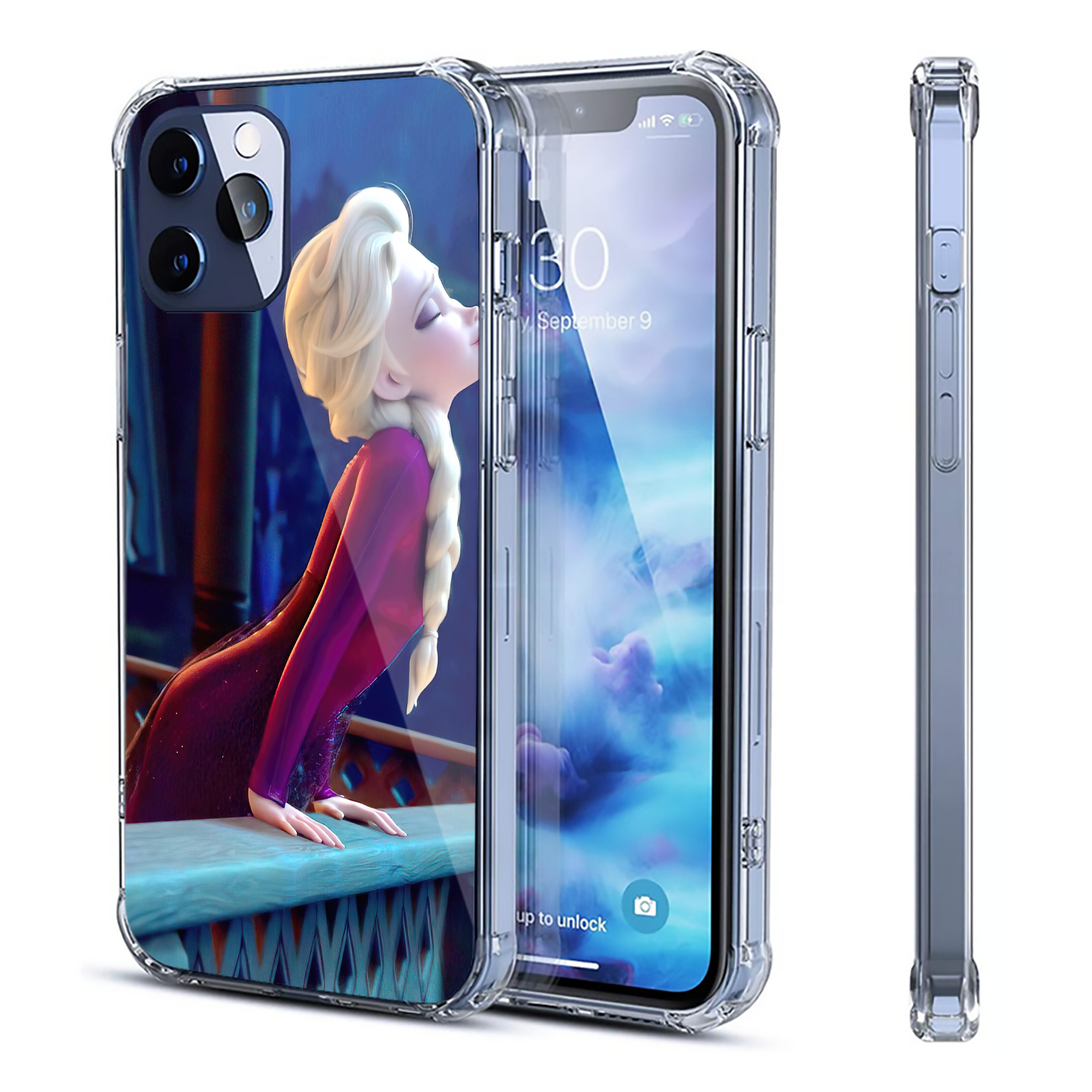 （画像用） アナと雪の女王 アンナ エルサ Frozen Anna Elsa 【iPhone 12シリーズ対応】透明スマホケース（クリアソフトケース）